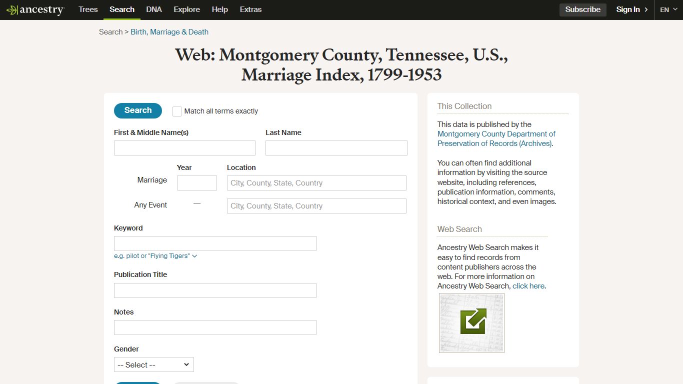 Web: Montgomery County, Tennessee, U.S., Marriage Index ...